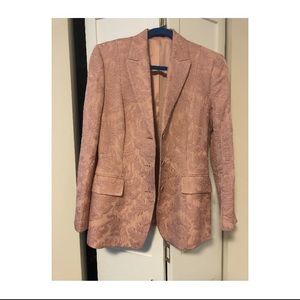 Pink jacquard theory blazer